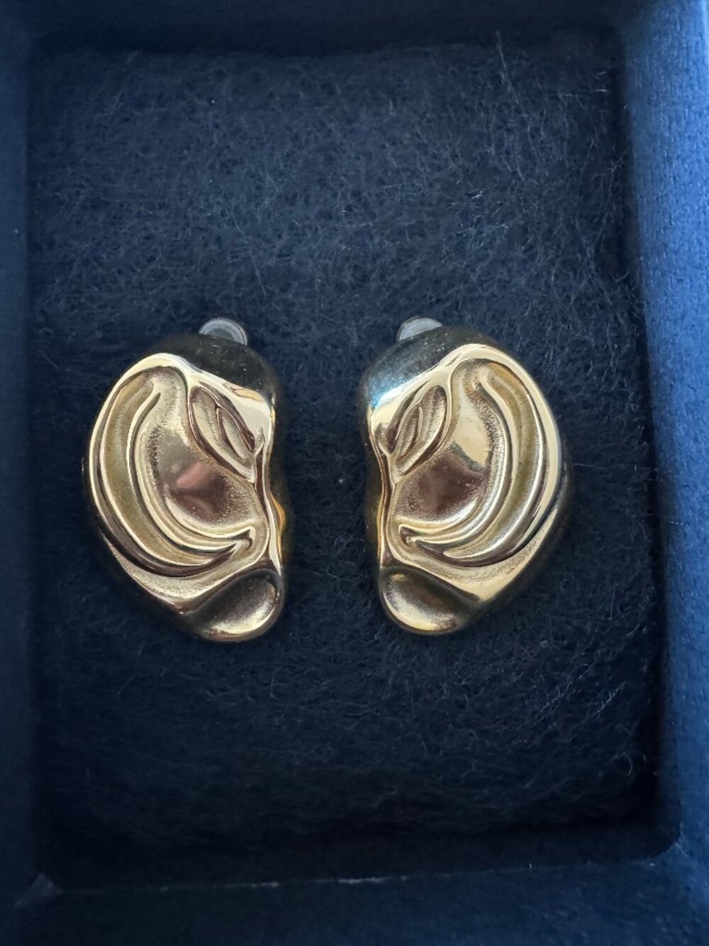 LUV AJ Gold Plated Waterproof Nugget Earrings